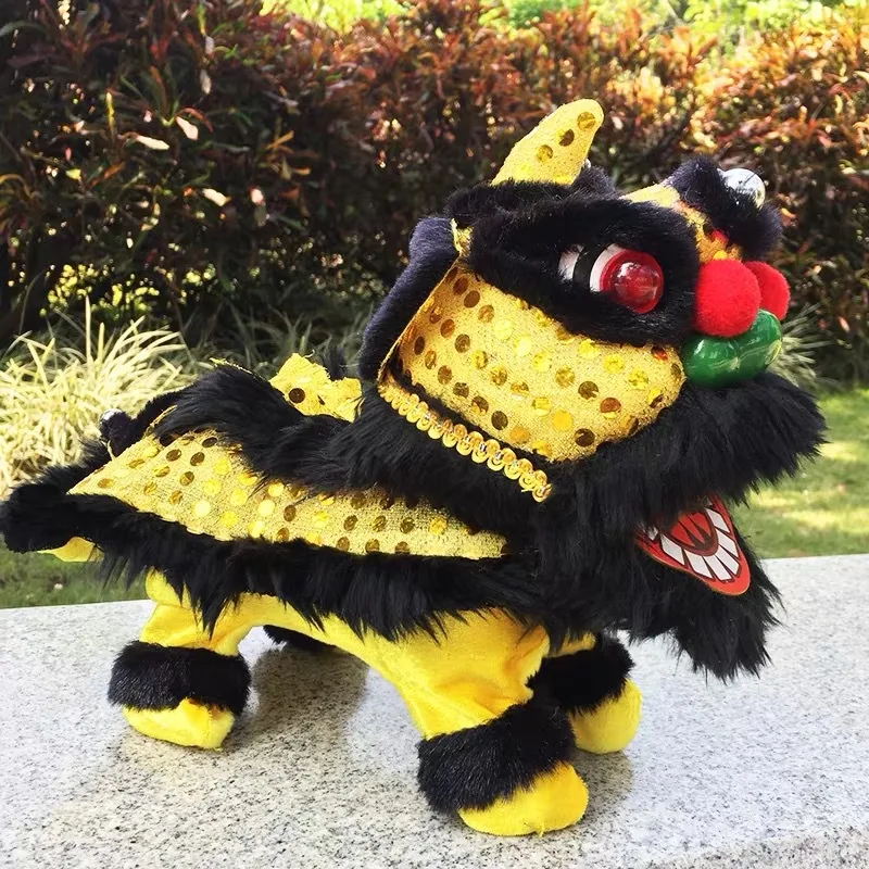 

Electric Lucky Lion Spring Festival Plush Doll Festive Decoration Electric Sensing Lion Plush Toys
