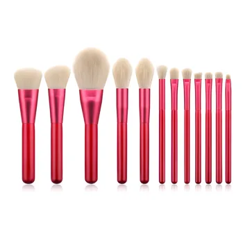 

12Pcs Makeup Brushes Set RED handle for Foundation Blush Powder Blending Make Up Brushes Contour Cosmetic Tool T12070
