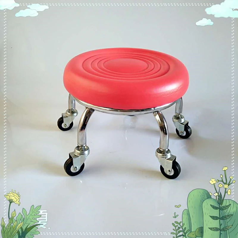 Pulley Stool Beauty Sewing Construction Stool Round Bench Stool with Doll Stool Child Toddler Stool Pulley Stool Squat Stool