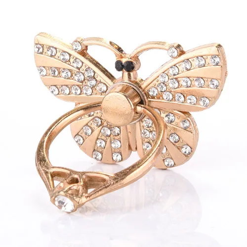 Butterfly White Универсальное кольцо для телефона Подставка для рук кольцо для телефона держатель Гнездо для iphone 8 7 360 градусов Универсальная автомобильная поддержка - Цвет: Butterfly White