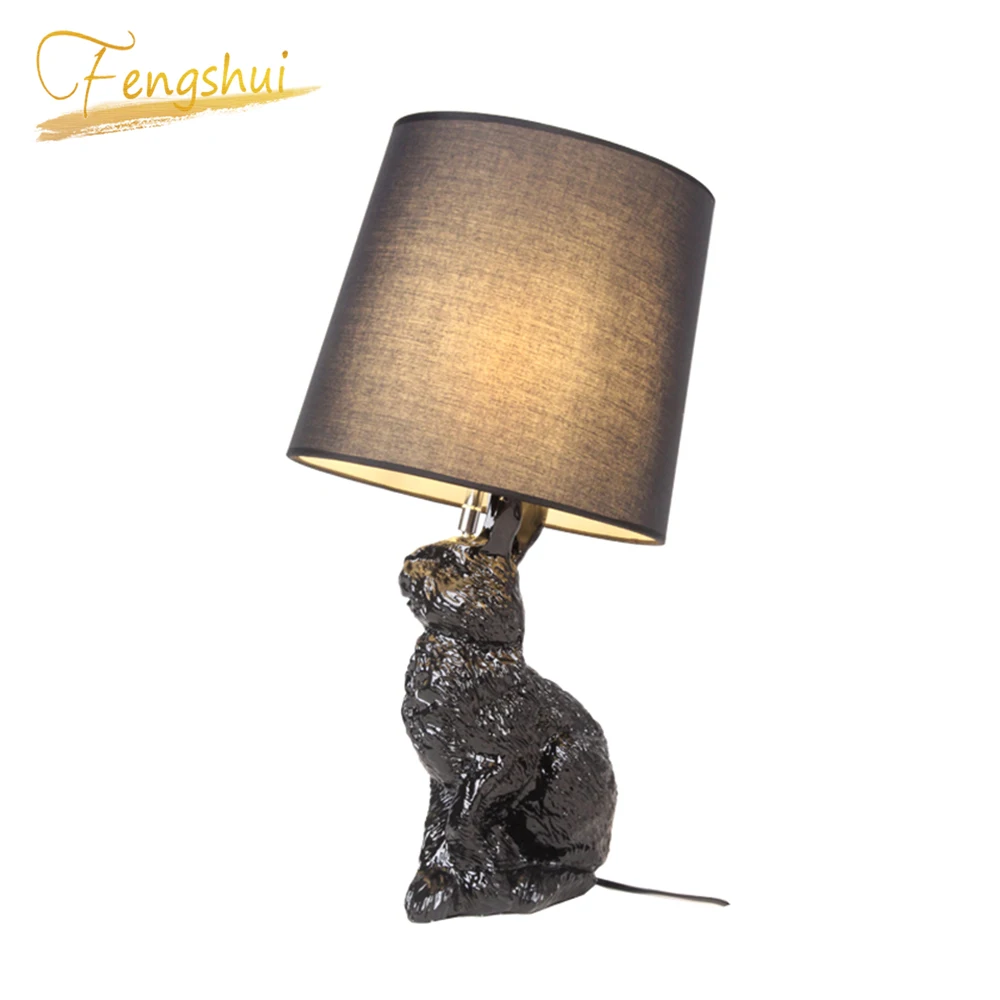 Modern Desk Lamp Art Resin Rabbit Shaped LOFT Lamps Table Lamps Bedroom Living Room Interior Decor Bedside Table Lights Lighting Modern Desk Lamp Art Resin Rabbit Shaped LOFT Lamps Table Lamps Bedroom Living Room Interior Decor Bedside Table Lights Lighting