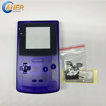

1 set Transparent Clear Bllue New Full Housing Shell Cover for Nintend Game boy Color GBC Repair Part Housing Shell Pack