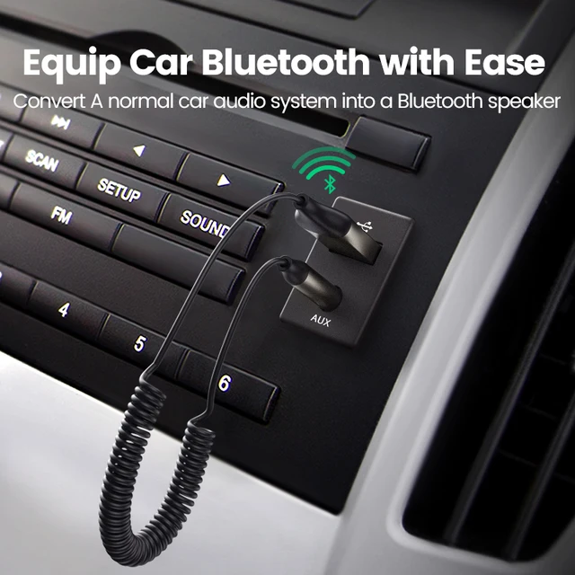 Bluetooth Adapter Hands-Free Car Kits AUX Transmitter 4