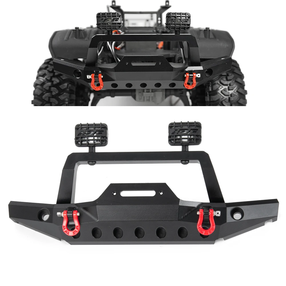 YEAHRUN металлический передний бампер со светодиодсветильник кой для SCX10 II 1/10 RC