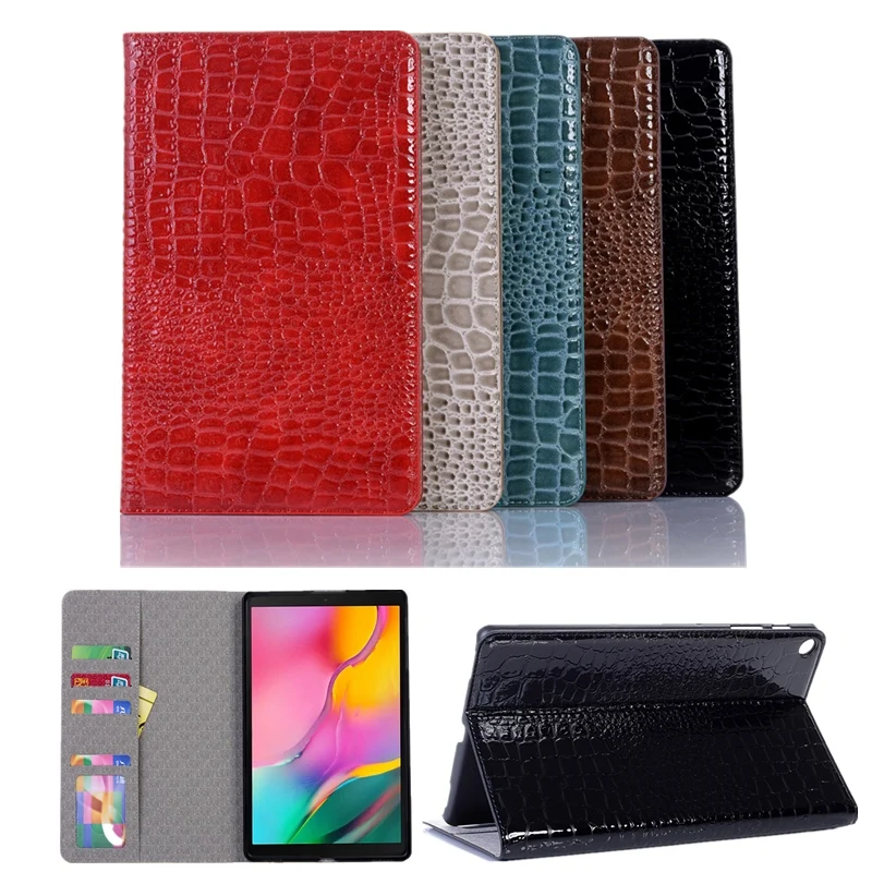 

Stand Smart case For Samsung Galaxy Tab A 8.0 T290 SM-T290 T295 T297 2019 S-Pen cover TabA 8 Crocodile Leather Tablet Hard cover