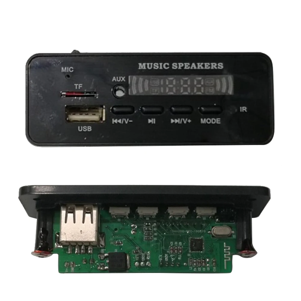 5 в 12 В Автомобильный Bluetooth MP3 WMA USB/SD/FM/AUX декодер плата аудио модуль цветной экран Автомобильный MP3 динамик