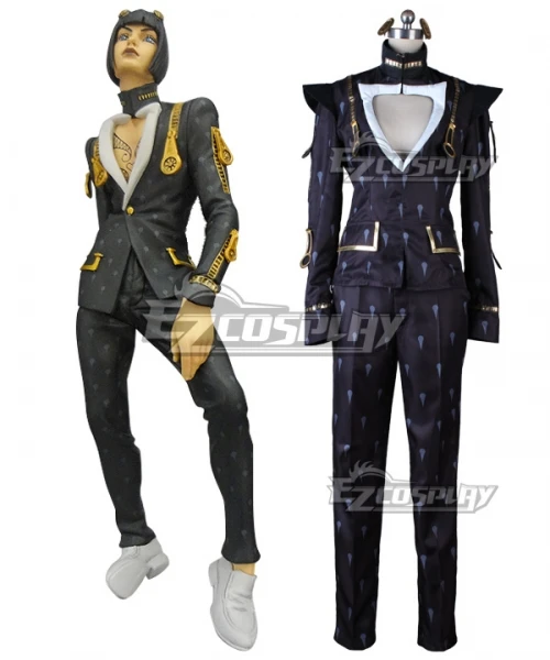 Vento Aurea Golden Wind Bruno Buccellati Abito Nero Festa Di Halloween Abito Per Adulti Vestito Natalizio Costume Cosplay E001
