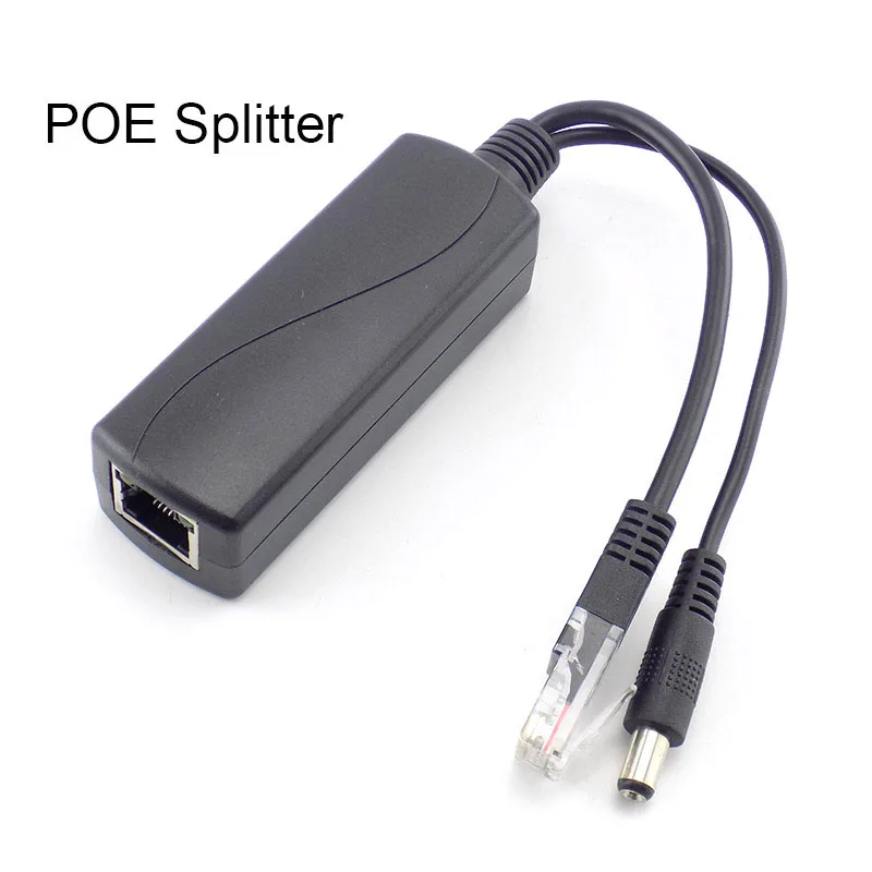 

48V to 12V POE Splitter Connector Power supply Adapter Switch adaptor for IP Camera Wifi Injector Cable Wall US/EU Plug K15
