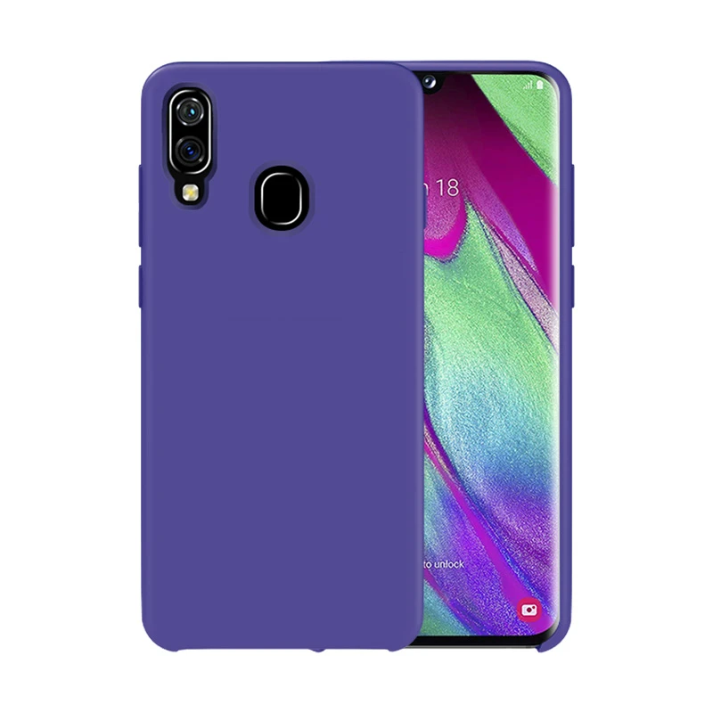 Фиолетовый Для samsung A40 чехол силиконовый мягкий защитный чехол для samsung Galaxy A70 A50 A40 A30 A20 A10 A6 A8 плюс A7 A9 A750 чехол - Цвет: Фиолетовый