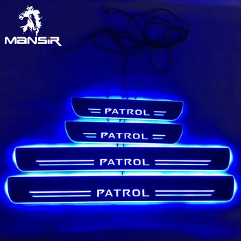 

4PCS Acrylic LED Welcome Pedal Car Scuff Plate Pedal Door Sill Pathway Light For Nissan Patrol 2015 2016 2017 2018