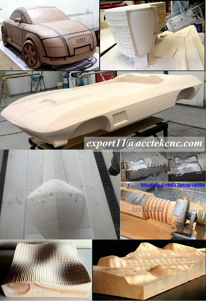 AccTek AKM1325-4axis вращающийся HSD воздушный охлаждающий шпиндель 4 оси ЧПУ маршрутизатор для продажи