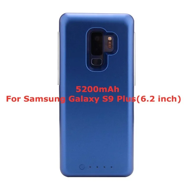 Blue For S9 Plus Внешний портативный чехол для зарядки аккумулятора для Galaxy S9 Plus, чехол для резервного аккумулятора, чехол для аккумулятора телефона, чехол для samsung Galaxy S9 - Цвет: Blue For S9 Plus