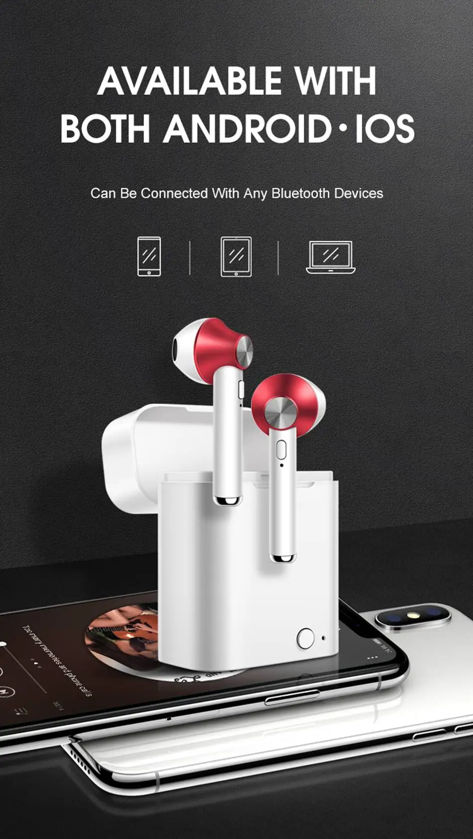 Olhveitra TWS Bluetooth наушники стерео беспроводные наушники для бега спорт бас гарнитура с микрофоном для Xiaomi huawei мобильный телефон