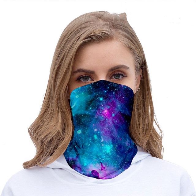 stars color seamless headscarves for men and women with ice silk sunscreen bib mask multi-functional sports magic headscarve