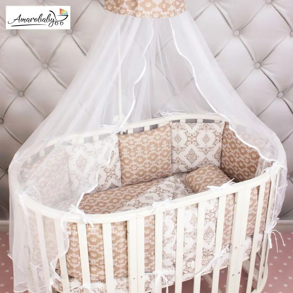Комплект Premium в кроватку 19 предметов(7+12 бортиков) AmaroBaby(бязь