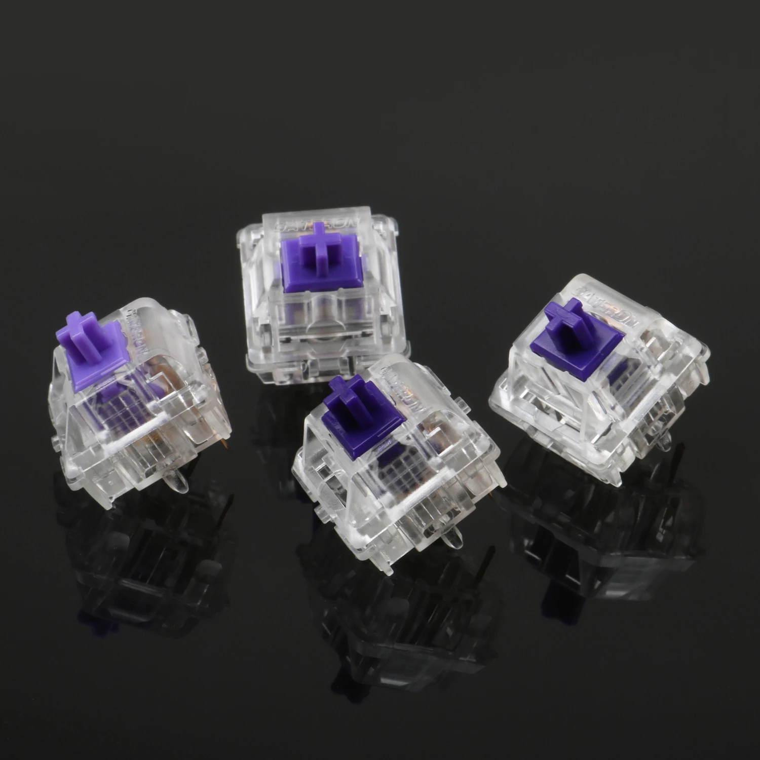 Оригинальные сенсорные фиолетовые переключатели Zealio v2 для механической