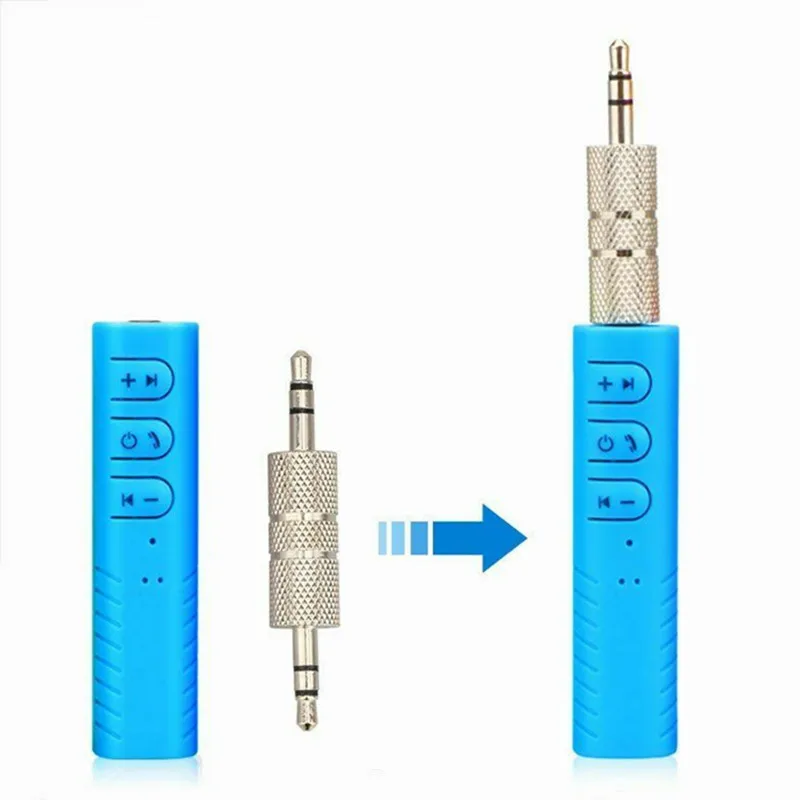 Blue Antoksky Mini 3,5 мм разъем Bluetooth Автомобильный Громкая связь музыкальный аудио приемник адаптер авто Bluetooth AUX для динамика наушников автомобиля Z2 - Цвет: Blue