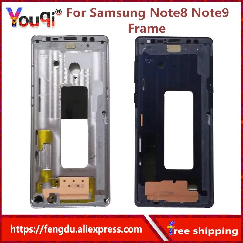 

For Samsung Note8 Note9 Housing Middle Frame Bezel Plate Cover Repair For Samsung Galaxy Note 8 N950 Note 9 N960 Cover