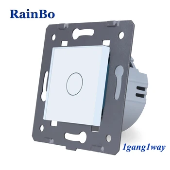 

RainBo Small Touch-Switch DIY-Parts module Wall-Switch EU-Standard Touch-Screen Wall-Light-Switch 1gang-1way 250V 5A-A911W