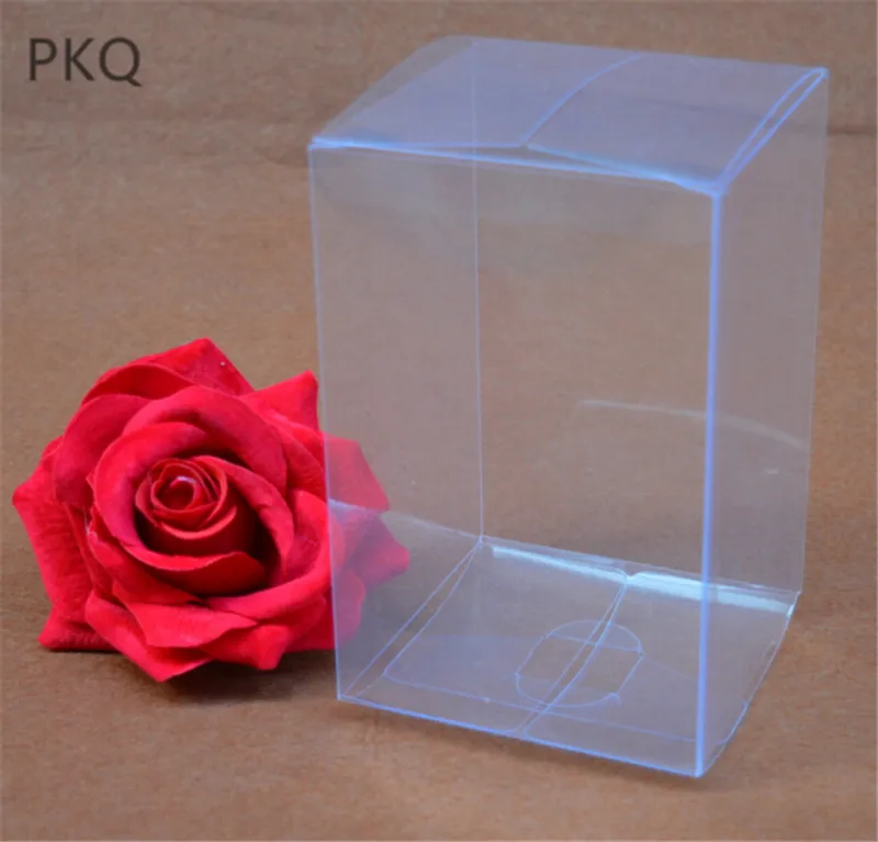 

30pcs 7*7*H Plastic Clear PVC Boxes Transparent Waterproof Gift Box PVC Carry Cases Packaging Boxes