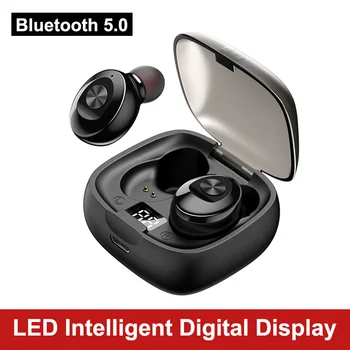

Earphone Wireless Headphone Bluetooth Led Power Display stereo Hifi Sound Sport Waterproof Wireless Headset With Charging Box
