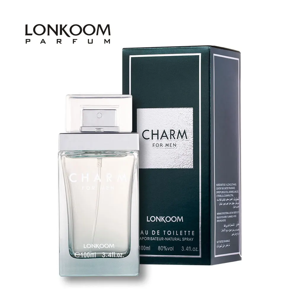

LONKOOM CHARM unisex fragrance EDT fresh water scent summer perfume gift 100ml mint rosemary ocean cedar