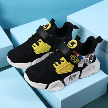 

Best Selling Children Boy Shoes Black Beige Boys Kids Casual Shoes Breathable Children Flats Sneakers Rubber Boy Sport Shoes