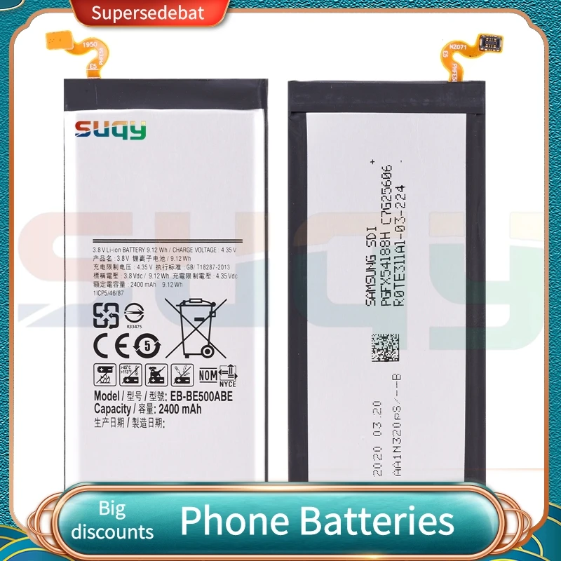 Для Samsung Galaxy E5 E500H E500F SM-E500 аккумулятор 2400 мАч EB-BE500ABE Сменный для E500H/F E500 | Мобильные