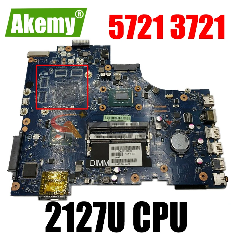 Akemy 0kcfdn kcfdn for ins17R 5721 3721 Laptop Motherboard VAW11 LA-9102P 2127U DDR3 tested | Компьютеры и офис