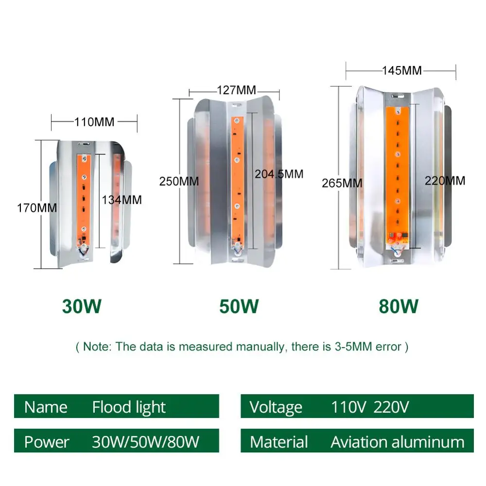 Полный спектр светодиодный светильник для выращивания 30 Вт 50 Вт 80 Вт Фито прожектор светильник s 220 в 110 В лампа для выращивания растений светильник для выращивания в помещении