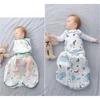 Baby Sleeping Bag Wearable Blanket Newborn Swaddle Wrap Sack Gauze Bamboo Cotton Spring 1Tog Sleep Bag Changing Diaper 0-24M 3