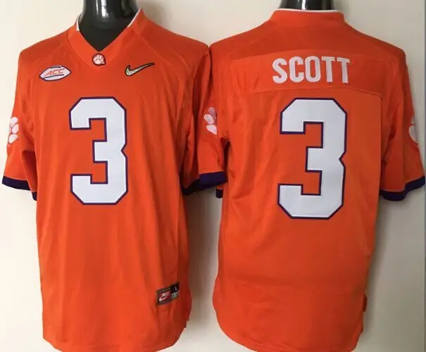 Clemson Tigers, Stitiched, DeShaun Watson, Sammy Watkins, Wayne Gallman II, Artavis Scott Ben Boulware для мужской Джерси - Цвет: Прозрачный