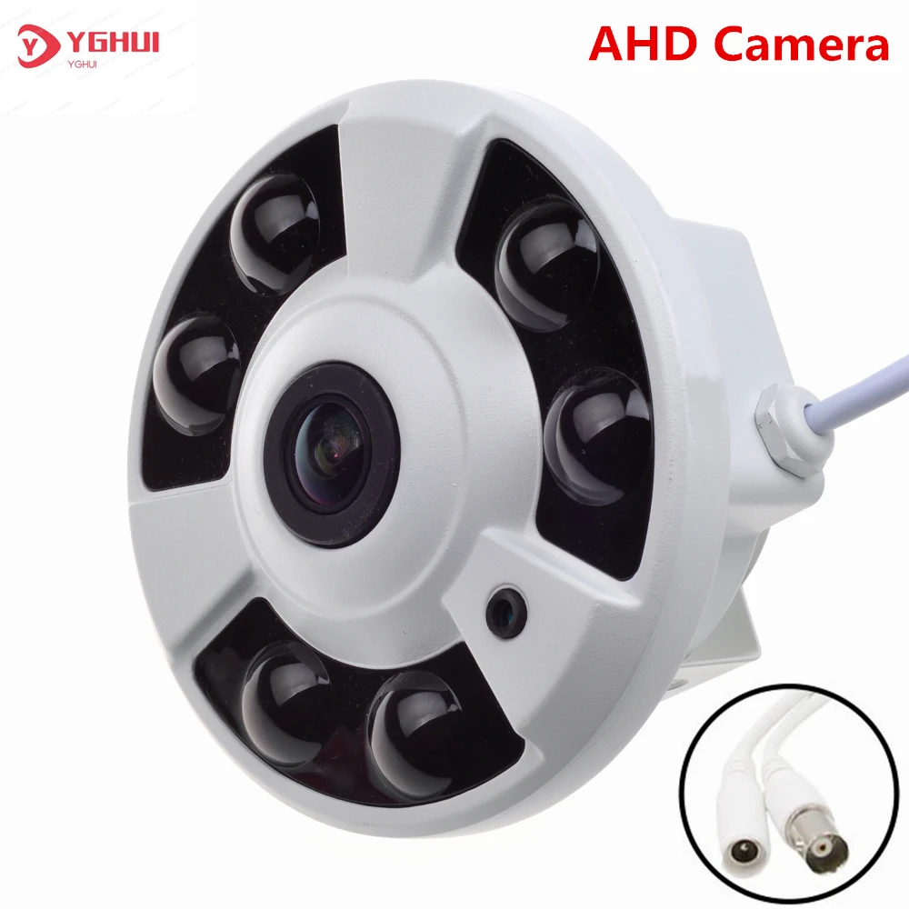 Fisheye Lens 180 Degree Mini Dome CCTV Camera AHD 1080P IR Night Vision Vandalproof Security Home Analog Camera