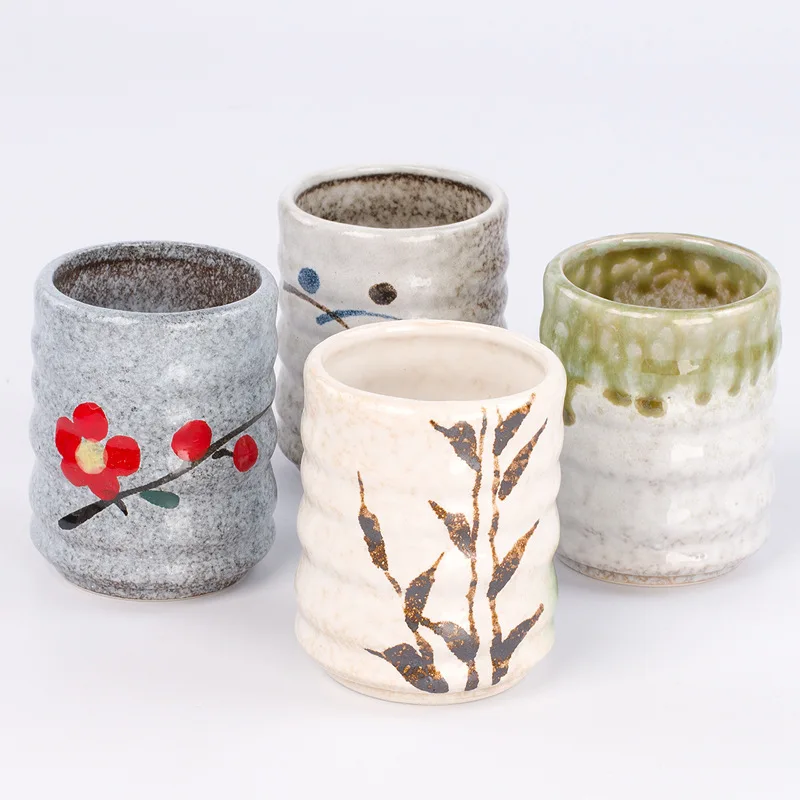 

4pcs/set Jingdezhen Tea set Tea Cup Chinese style Retro Ceramic Cup Personal Single Cup Pu'er Tea Set Tea Cup