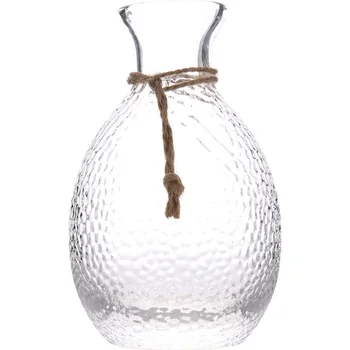 

Antique Japanese Sake Hip Flask Glass Handmade Hammer Mesh Hip Flask Single Small Fresh Bouteille Verre Kitchen Supplies EF50HF