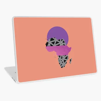 

Purple map of Africa map geometric pattern laptop sticker skin for MacBook HP Acer Dell ASUS Lenovo
