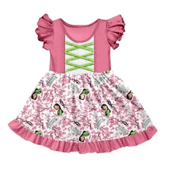 

Baby girls' dresses kids wear children clothes kids clothing with cute print pin dresses