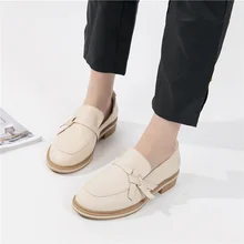 Женские туфли-оксфорды с заклепками и бантом без застежки; лоферы на толстой подошве; Повседневная обувь; женская обувь на платформе; мокасины; женская обувь