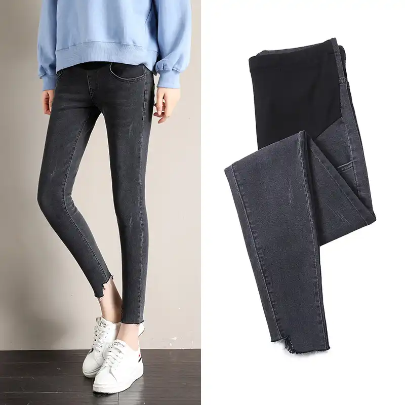 leather maternity jeans