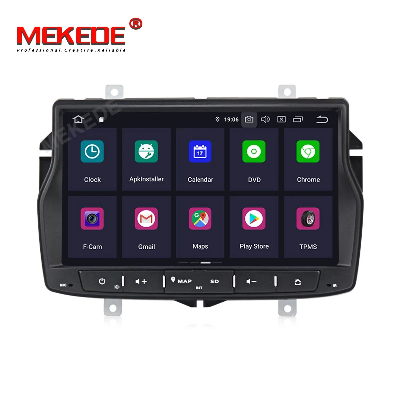 Автомагнитола для Lada Vesta мультимедийный DVD проигрыватель 1Din на платформе Android 9.0 с