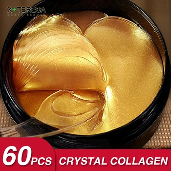 

Precious 24K Gold Eye Patches 60pcs Korean Collagen Hydrogel Anti Aging Green Anti Wrinkles Eyes Mask Dark Circles Bags Remover