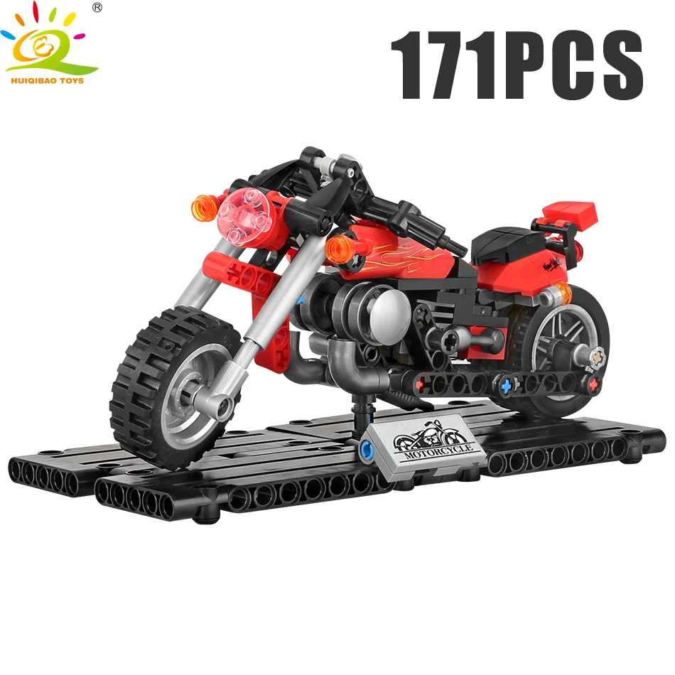 Günstig 171 stücke Motorrad modell Bausteine Kompatibel Legoingly Technik Geschwindigkeit Autocycle Steine Pädagogisches Spielzeug für Kinder Jungen