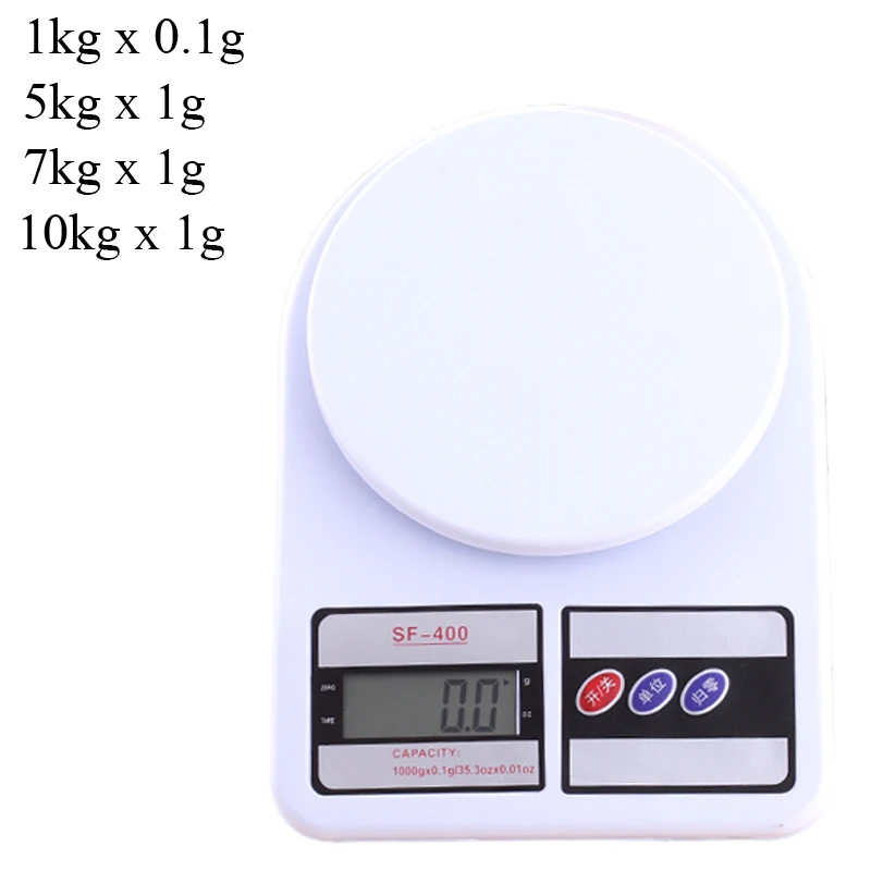 

LCD Digital Kitchen Scale 1kg/0.1g 10kg/1g Electronic Weighing Balance High Capacity For Kitchen Baking Flour Tea Herbs Scales
