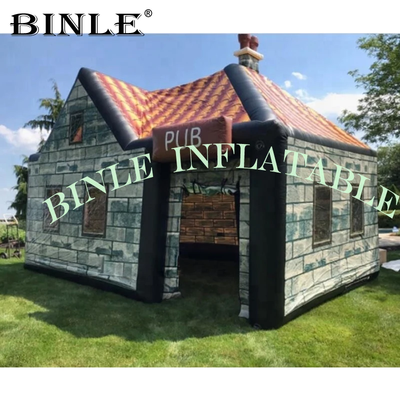 Customized 5x6m blow up inflatable irish pub bar house inflatable pub