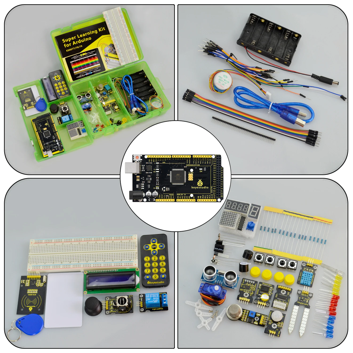 Стартовый набор Keyestudio Super с платой Mega2560R3 обновленная версия (серийный USB чип CP2102)