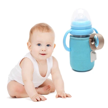 

Portable Milk Warmer USB Feeding Bottle Cup Heating Cover Outdoor Children Bottle Portable Anti-scalding Non-slip Insulation Bag