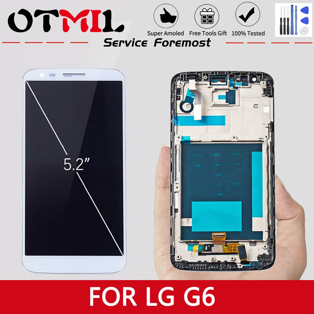 OTMIL 5.7&quotLCD For LG G6 LCD Display Touch Screen with Frame H870 H870DS H872 LS993 VS998 US997 Replacement | Мобильные телефоны