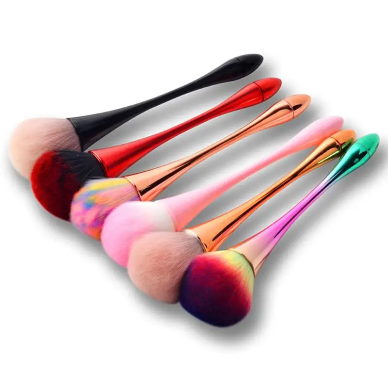 Cepillo de limpieza de uñas gradiente para mujer, herramienta de maquillaje de acrílico y Gel UV de manicura, desmaquillante, polvo limpiador, TSLM1, 2020