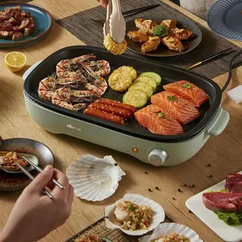 

Electric oven household electric baking pan smokeless Korean multi-function barbecue meat machine grilled fish teppanyaki dish o