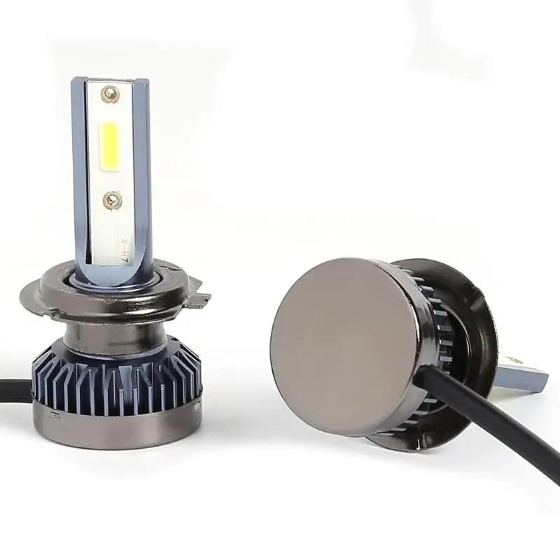 VODOOL 2 шт. Мини Автомобильный светодиодный фонарь H4 H7 H11 9005 COB 9-36V 36W 6000LM 6000K Водонепроницаемый белый свет авто фары лампы